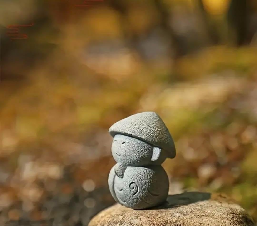 笠地蔵　置物　石像 笠地蔵 おじぞうさん KJ01 おじぞうさま 地蔵菩薩 石像 お地蔵